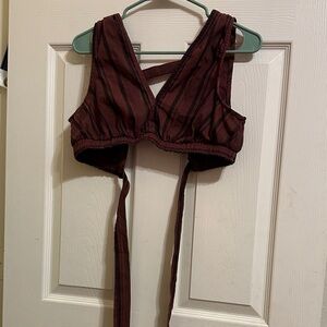 Wild Fable Brown Striped Top